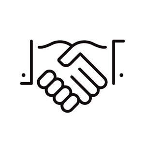 icon of two hands shaking